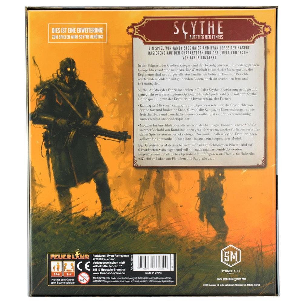 Feuerland Spiel Scythe - Aufstieg der Fenris Erweiterung