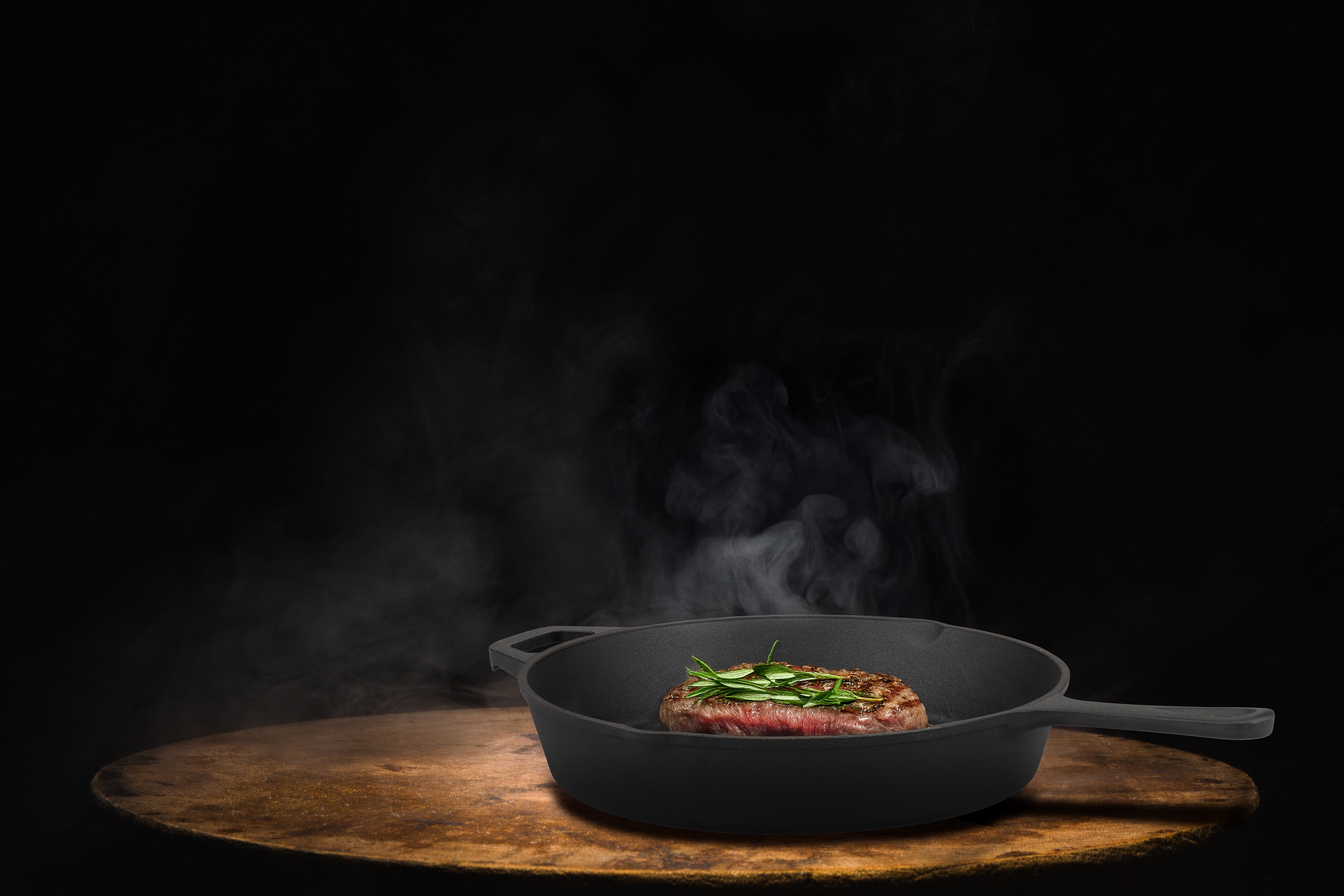 GSW Bratpfanne Black Iron BBQ, Gusseisen (1-tlg), Pfanne zur Anwendung auf dem Grill, Feuer oder im Backofen