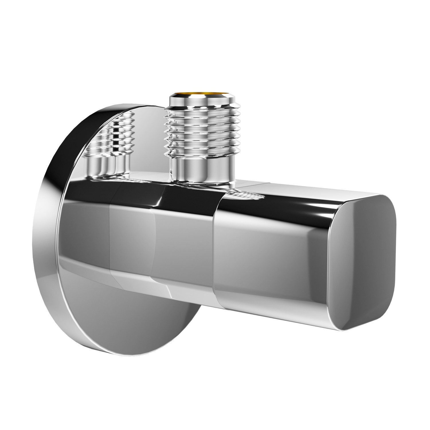 Absperrventil kör4u Design Eckventil 1/2" x 3/8" abgerundet eckig chrom