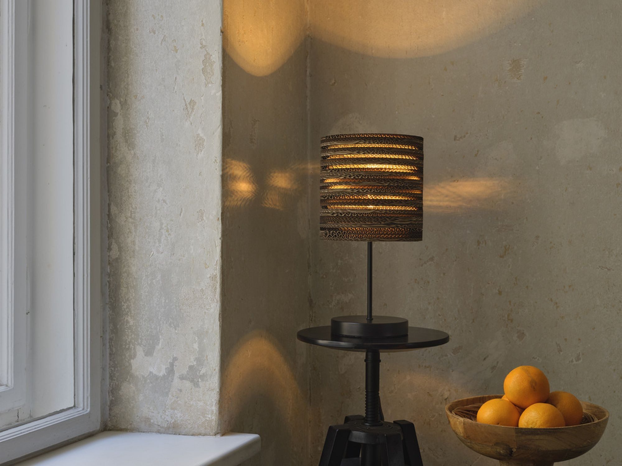 Licht-Erlebnisse Nachttischlampe GERA, ohne Leuchtmittel, E27 D: 20 cm rund 38.5 cm hoch Modern