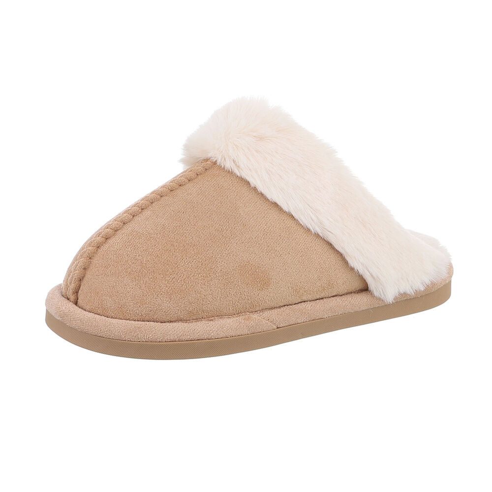 Ital-Design Damen Домашняя обувь Freizeit Hausschuh (87284064) Flach Домашняя обувь in Hellbraun
