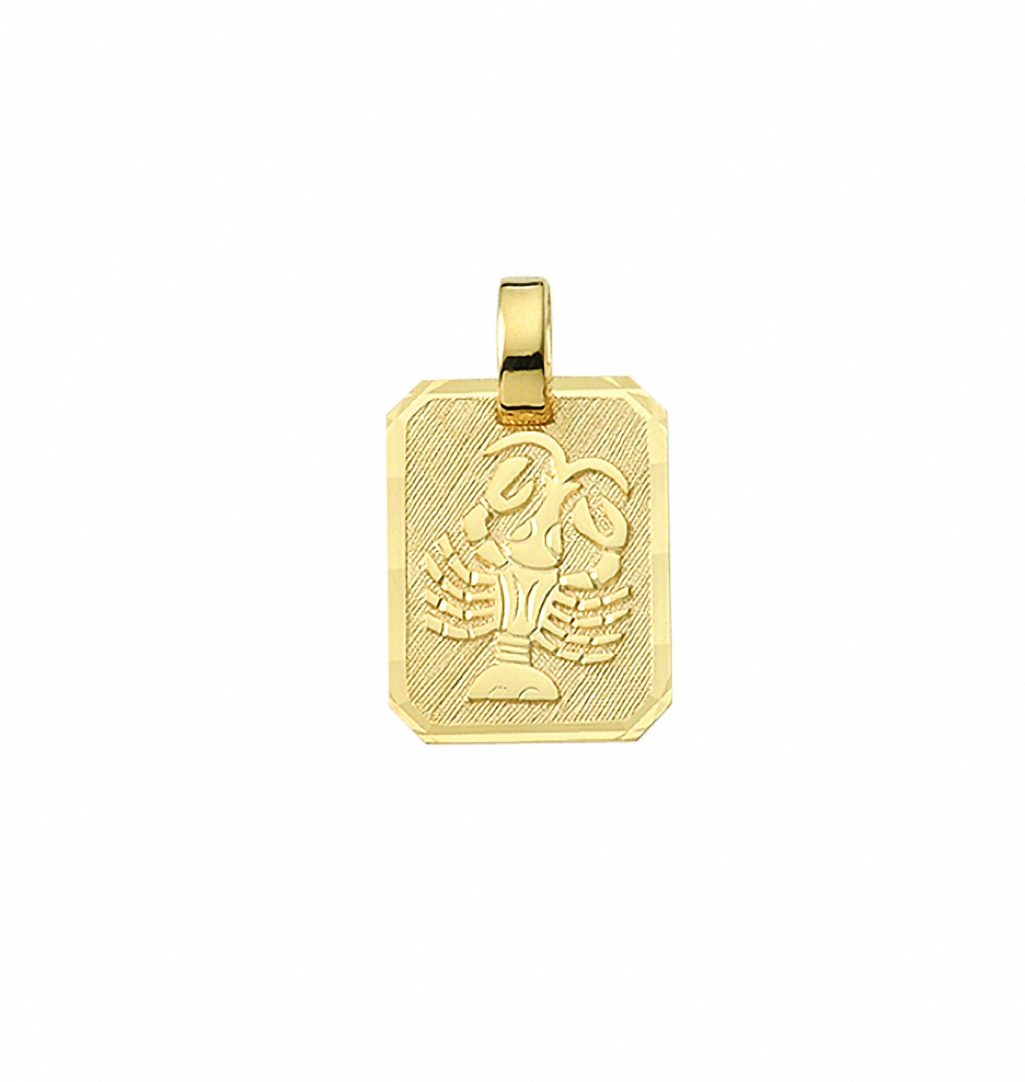Kette mit Anhänger Damen & Herren 333 Gold Sternzeichen Anhänger Krebs