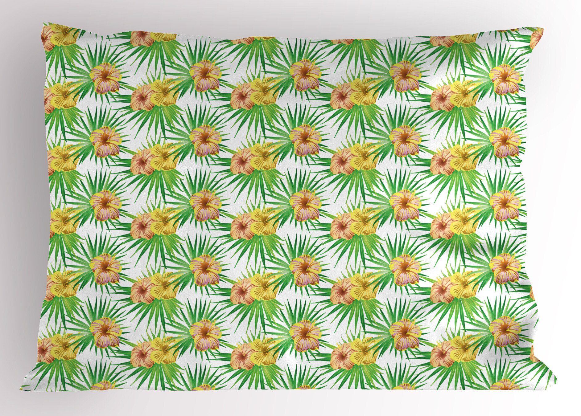 Kissenbezüge Dekorativer Standard King Size Gedruckter Kissenbezug, Abakuhaus (1 Stück), Hibiskus Äquatorial-Blumenblätter