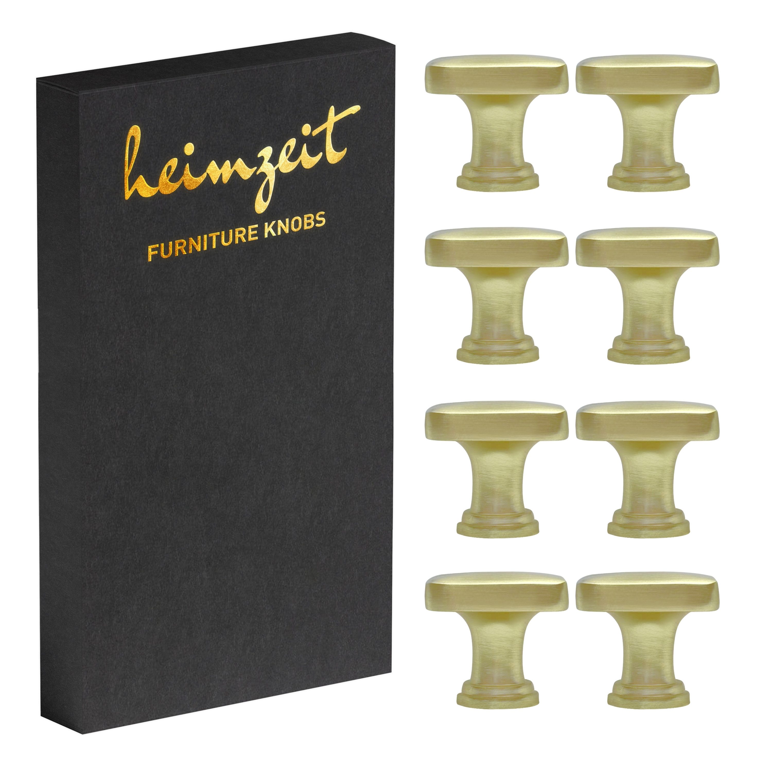 heimzeit Möbelgriff heimzeit Möbelknöpfe Quadratisch (Set, 8-St), für Schubladen, Türen und Kommoden, inkl. Schraube