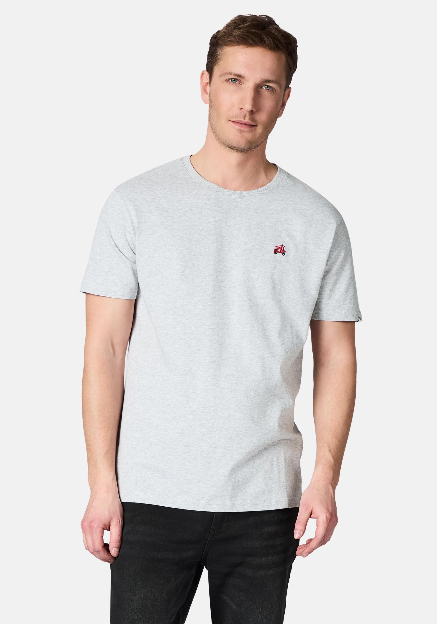 Ragwear T-Shirt Samms F Gots YOUMODO Kurzärmliges Shirt mit Retro-Roller-Stickerei