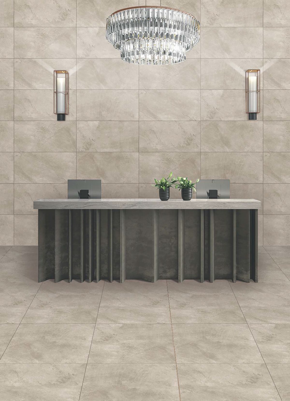 Bodenfliese 1 Paket (1,44 m) Fliesen STARDUST CEMENTO VILNIUS (60 × 60 cm), braun, braun, gezuckert Beton Zementoptik Wandverkleidung Bodenbelag