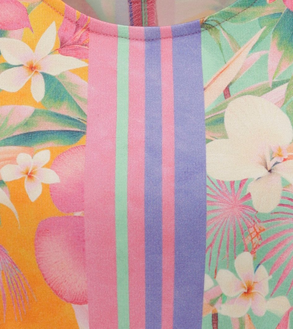 Aniston SELECTED Sommerkleid mit modischen Druck und gestreifter Bordüre am Saum