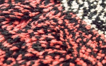 Wollteppich Shaggy Teppich handgewebt mehrfarbig, morgenland, rechteckig, Höhe: 18 mm