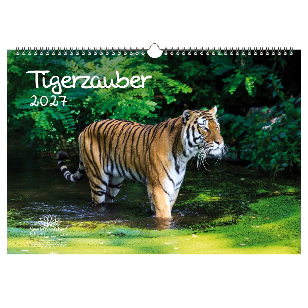 Seelenzauber Wandkalender Tigerzauber DIN A3 Kalender für 2027 Tiger - Seelenzauber