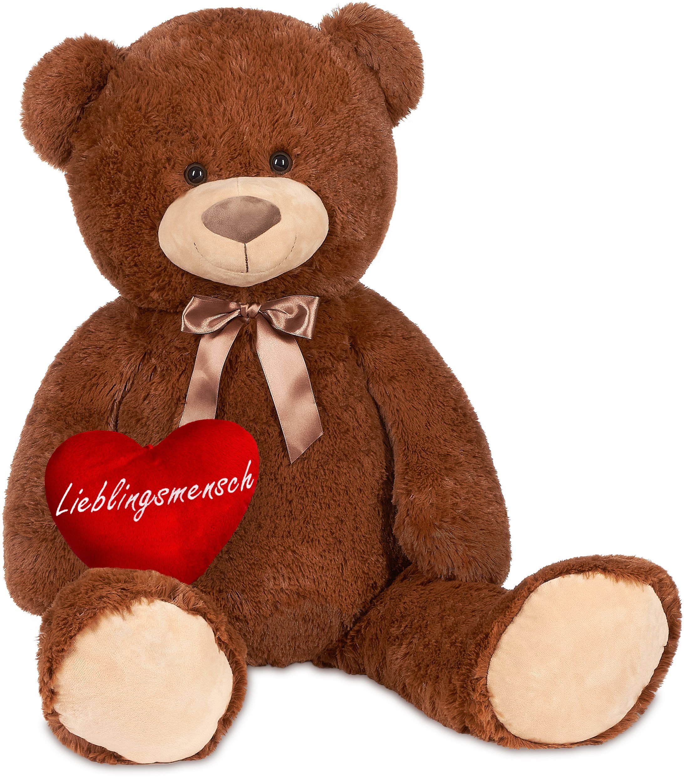 BRUBAKER Kuscheltier XXL Teddybär 100 cm groß mit Herz Lieblingsmensch (1-S günstig online kaufen