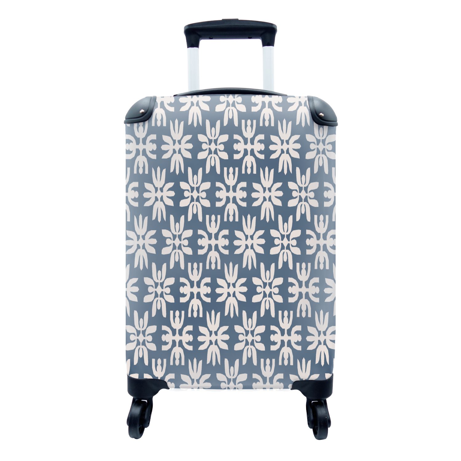 Handgepäckkoffer Reisetasche Winter Ferien, Design, mit - Reisekoffer Schnee Rollen, für MuchoWow rollen, Trolley, 4 Blumen Handgepäck - -