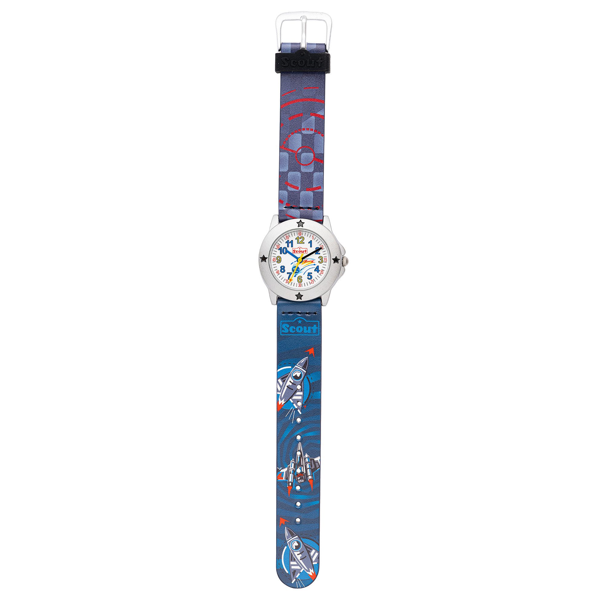 Scout Quarzuhr Weltraum 164000216, Armbanduhr, Kinderuhr, Junge, analog