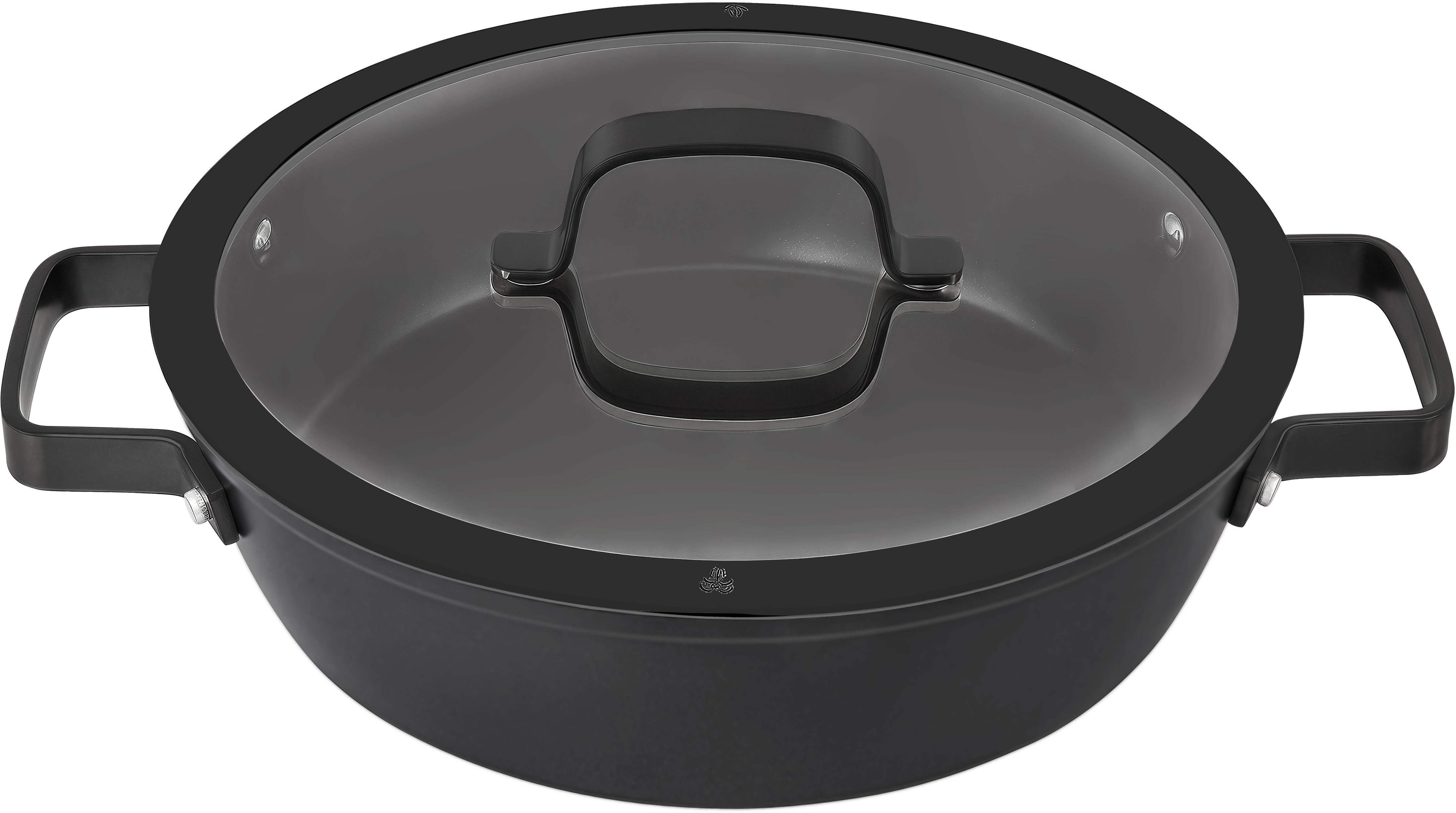 Hanseatic Pfannen-Set ALU PRO, Aluminium (Set, 3-tlg., 1x Pfanne 24 cm, 1x Servierpfanne 28 cm mit Deckel), Profi Pfannen mit Antihaftbeschichtung, für alle Herdarten, Induktion