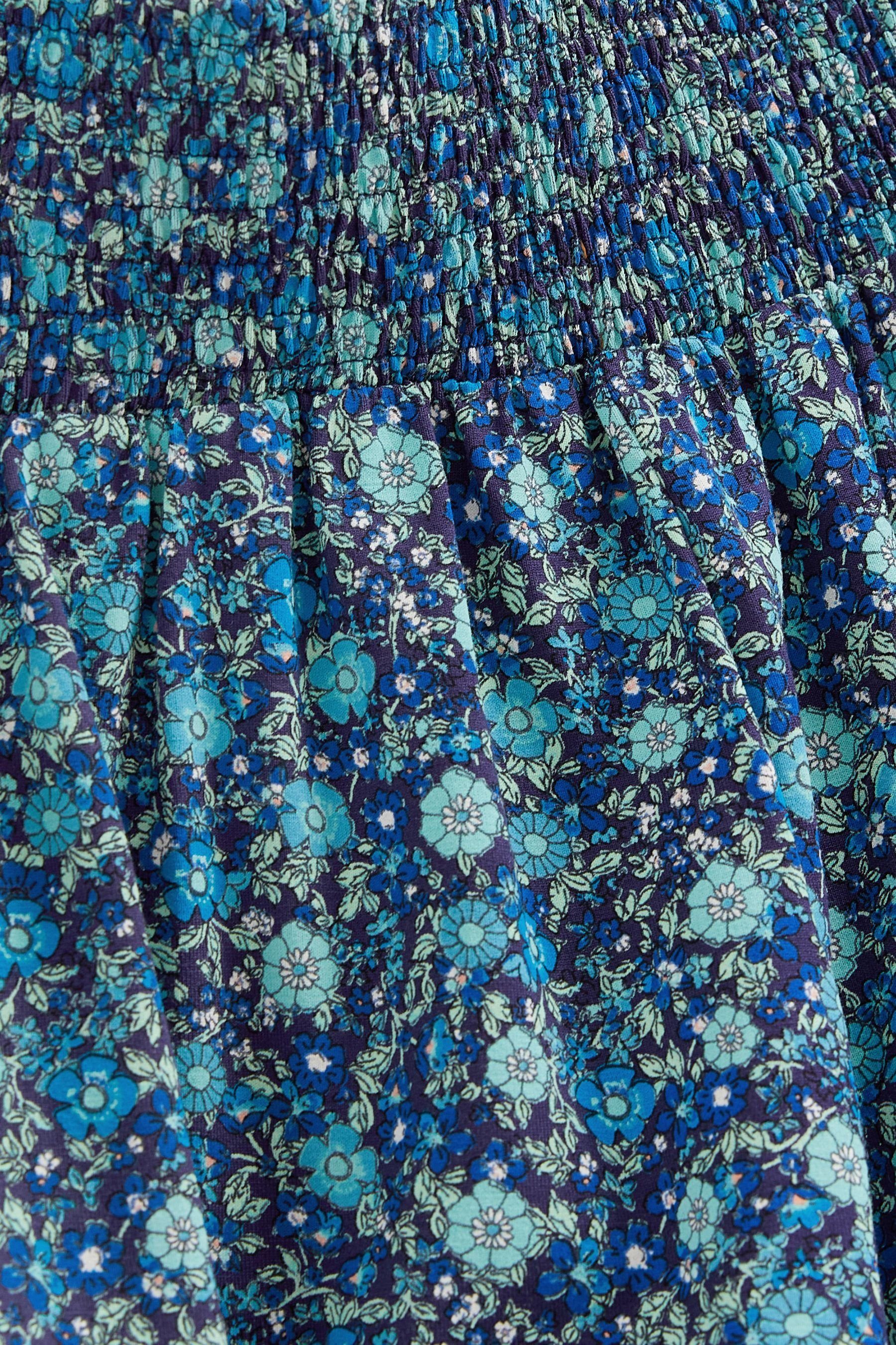 in Sweatshorts Print Blue Floral Tonal Rockoptik Shorts Extraweiche Next (1-tlg)