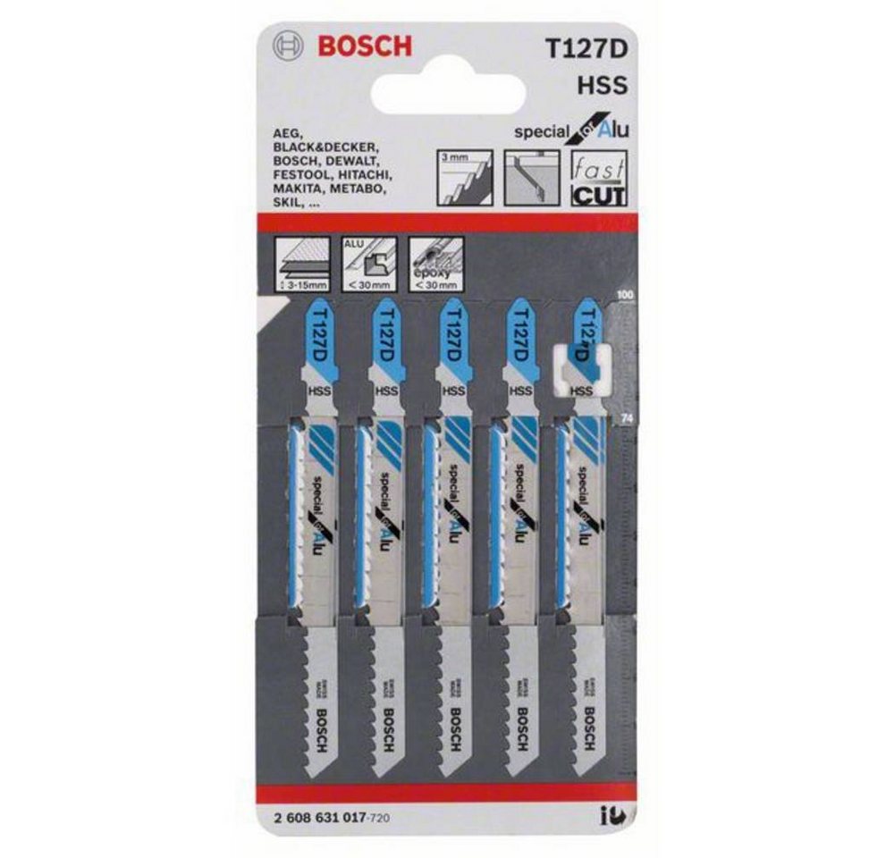 Thumbnail - BOSCH Stichsägeblatt Stichsägeblatt T 127 D Special for Alu, 5er-Pack