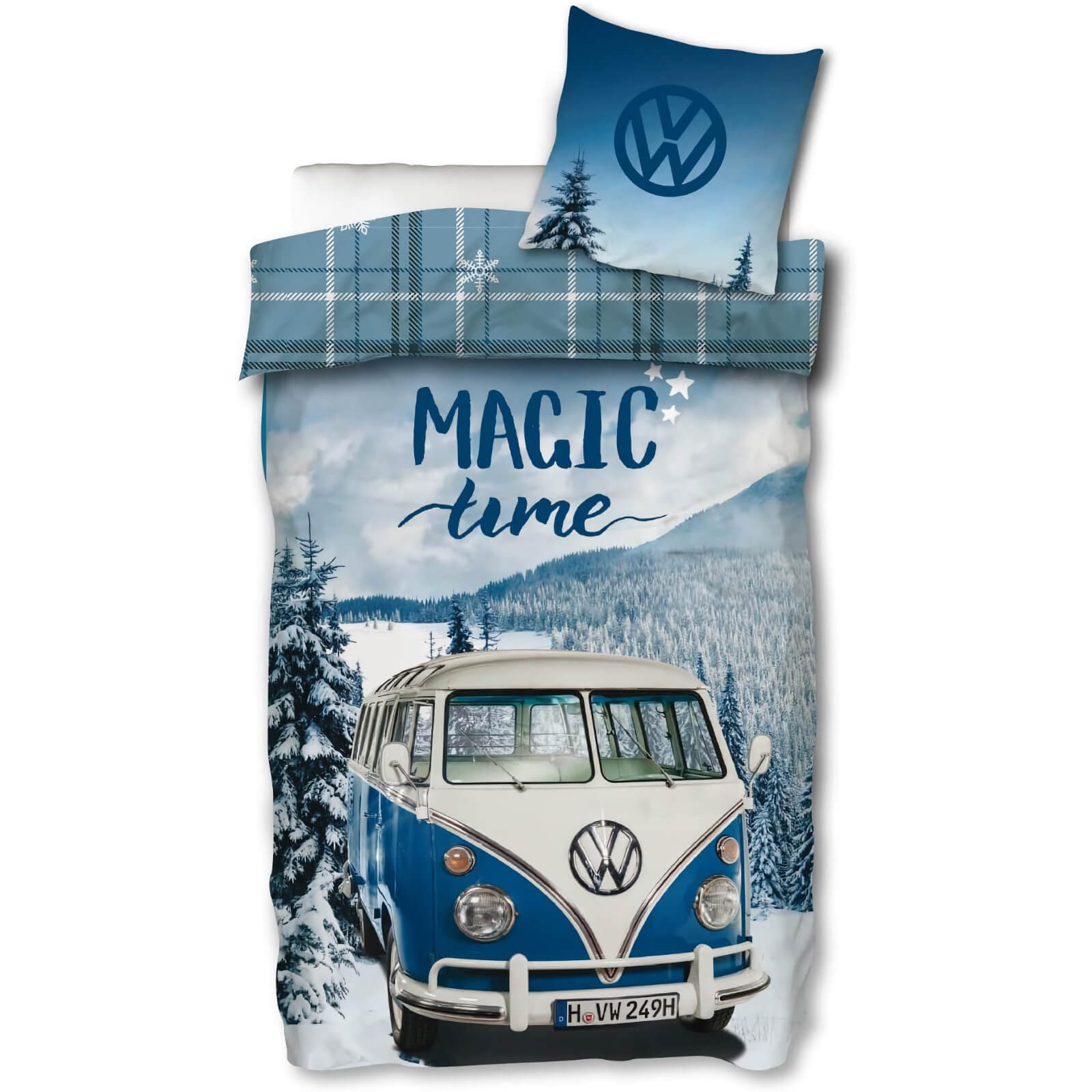SkyBrands Bettwäsche Magic Bulli T1 Blau günstig online kaufen