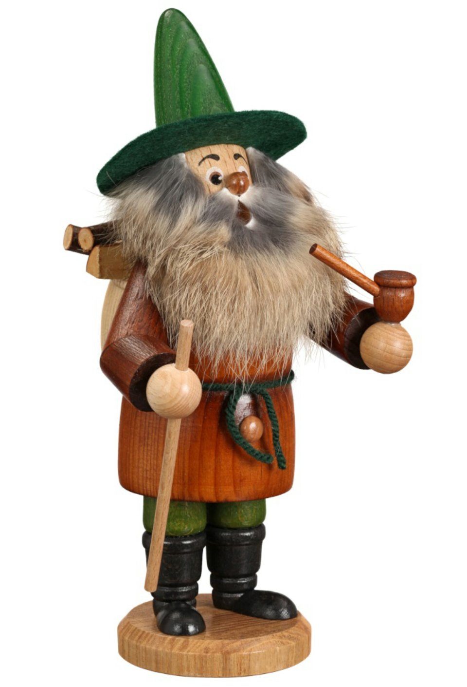 DWU - Drechselwerkstatt Uhlig Фигурка курильщик DWU Räuchermann Holzsammler braun, (1 St), Handarbeit aus dem Erzgebirge