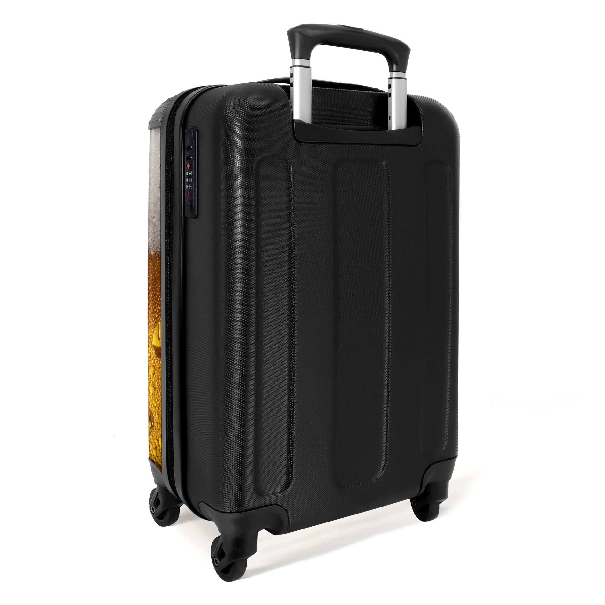 NoBoringSuitcases.com© Hartschalen-Trolley Bier - Druck - Alkohol 55x35x20cm, 4 Rollen, Reisekoffer mit 4 Rollen, Carry on luggage, Männer
