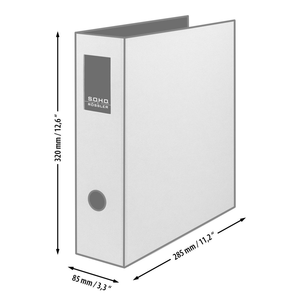 Rössler Aktenordner RÖSSLER Ordner mit Rückenschild braun
