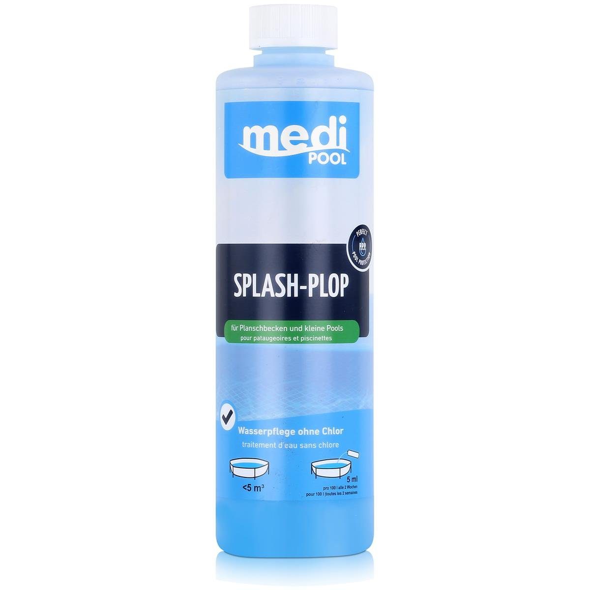 mediPOOL Poolpflege mediPOOL Splash-Plop 500ml - Wasserpflege ohne Chlor (1er Pack)