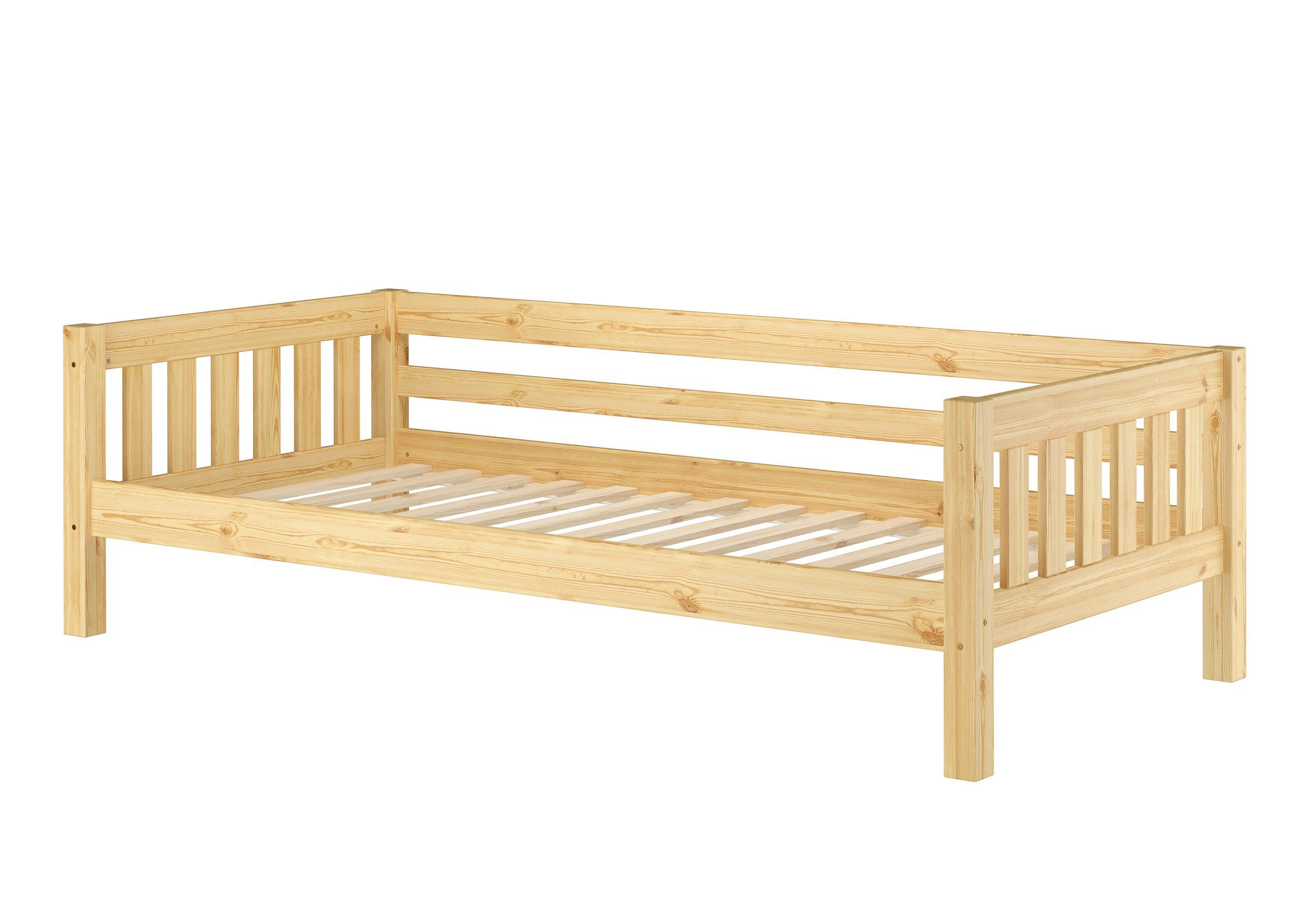 ERST-HOLZ Bett Gemütliches Kinderbett mit Dreiseitiger günstig online kaufen