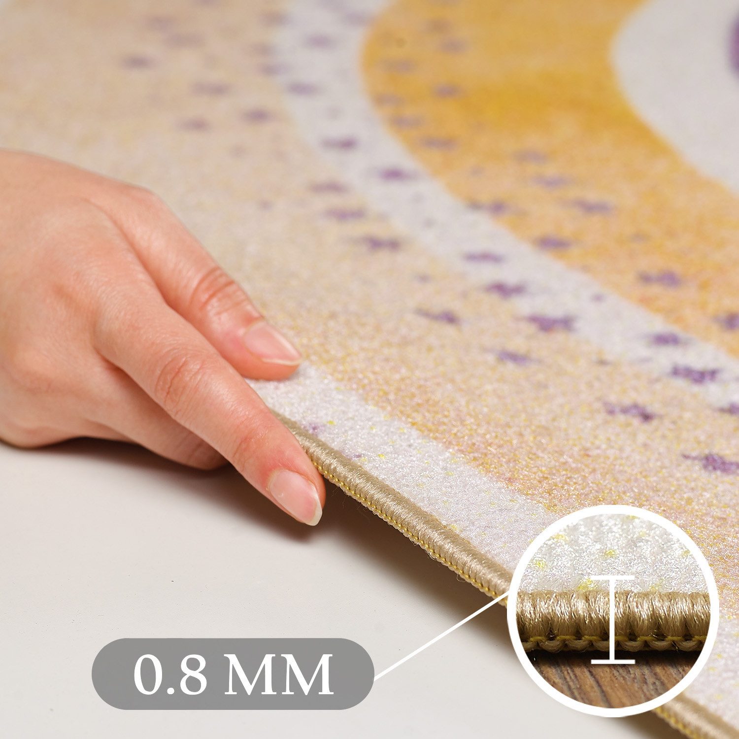 Carpettex Kinderteppich Regenbogen, Rechteckig, Höhe: 7 mm, Jungen-Mädchen Babyzimmer Teppich Kinderzimmer