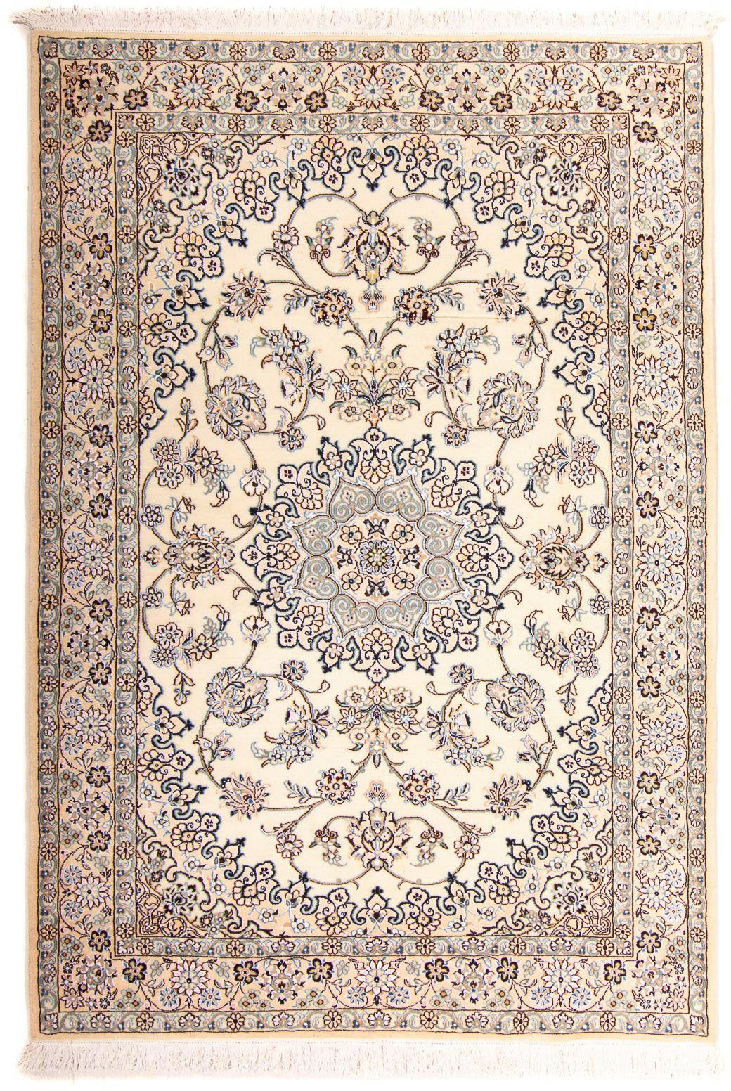 Orientteppich Perser - Zertifikat beige, morgenland, Wohnzimmer, Royal mit 10 rechteckig, Höhe: cm - mm, - - Handgeknüpft, 212 Nain Einzelstück 137 x
