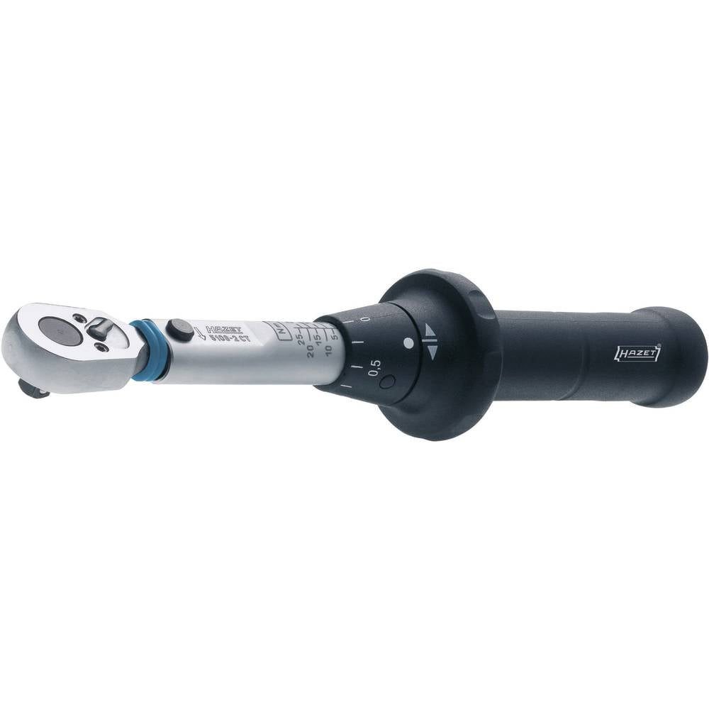 HAZET Drehmomentschlüssel Drehmomentschlüssel mit Umschaltknarre 1/4 (6.3 mm) 2.5 - 25 Nm