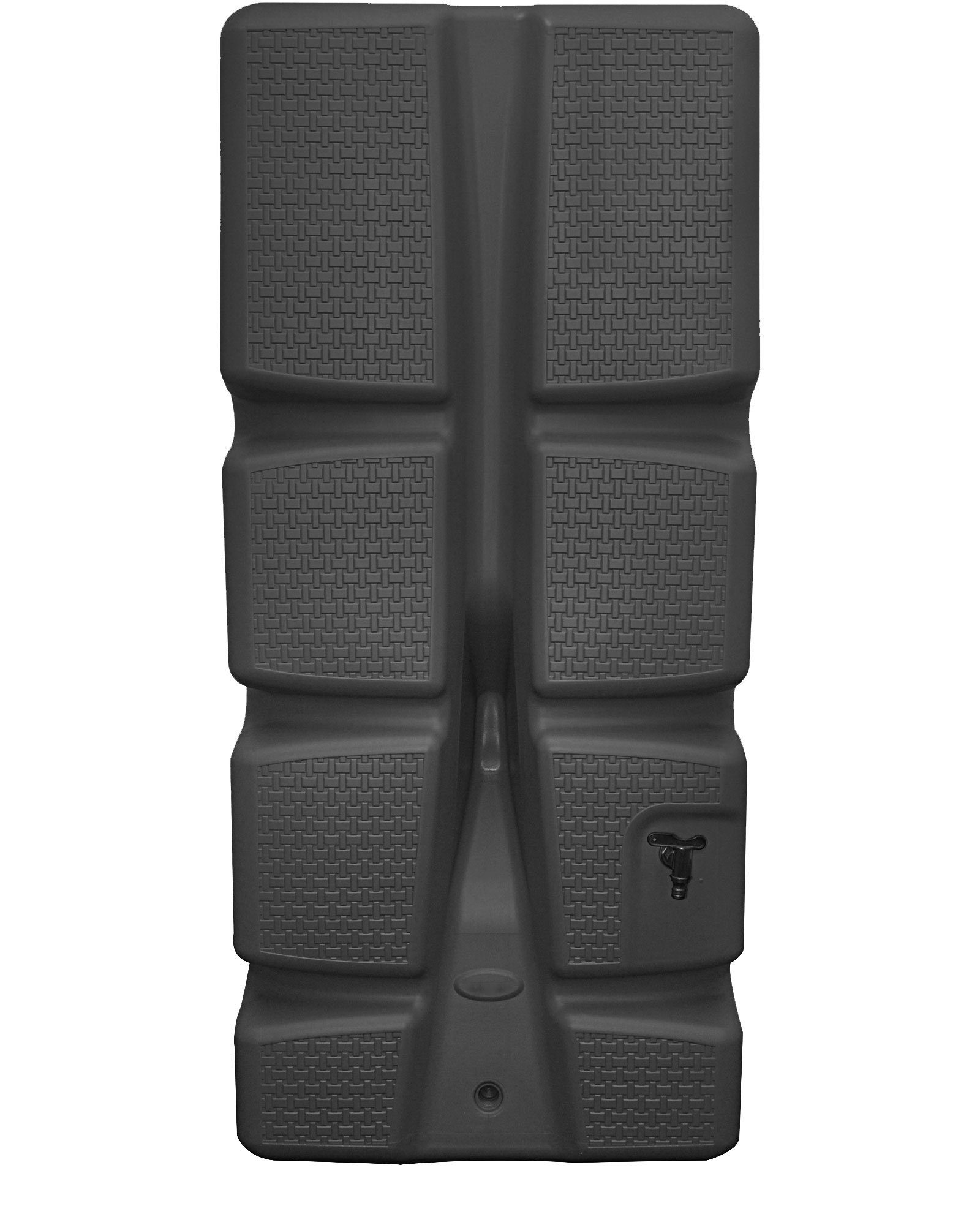 ONDIS24 Regenwassertank Wasserspeicher Wandtank Eco 300/310 Liter, 310 l, anthrazit Komplettset inkl. Wasserhahn und Deckel