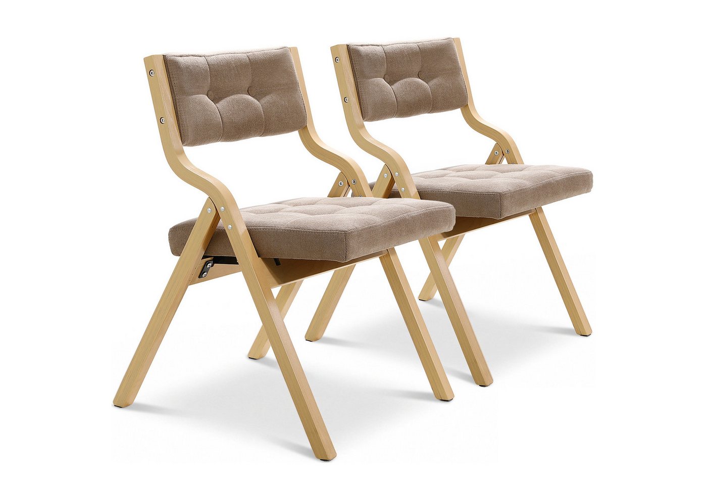 TLGREEN Klappstuhl,Küchenstuhl mit gepolstertem Sitz, (2 St), ergonomisch, platzsparend, rutschfest & stabil