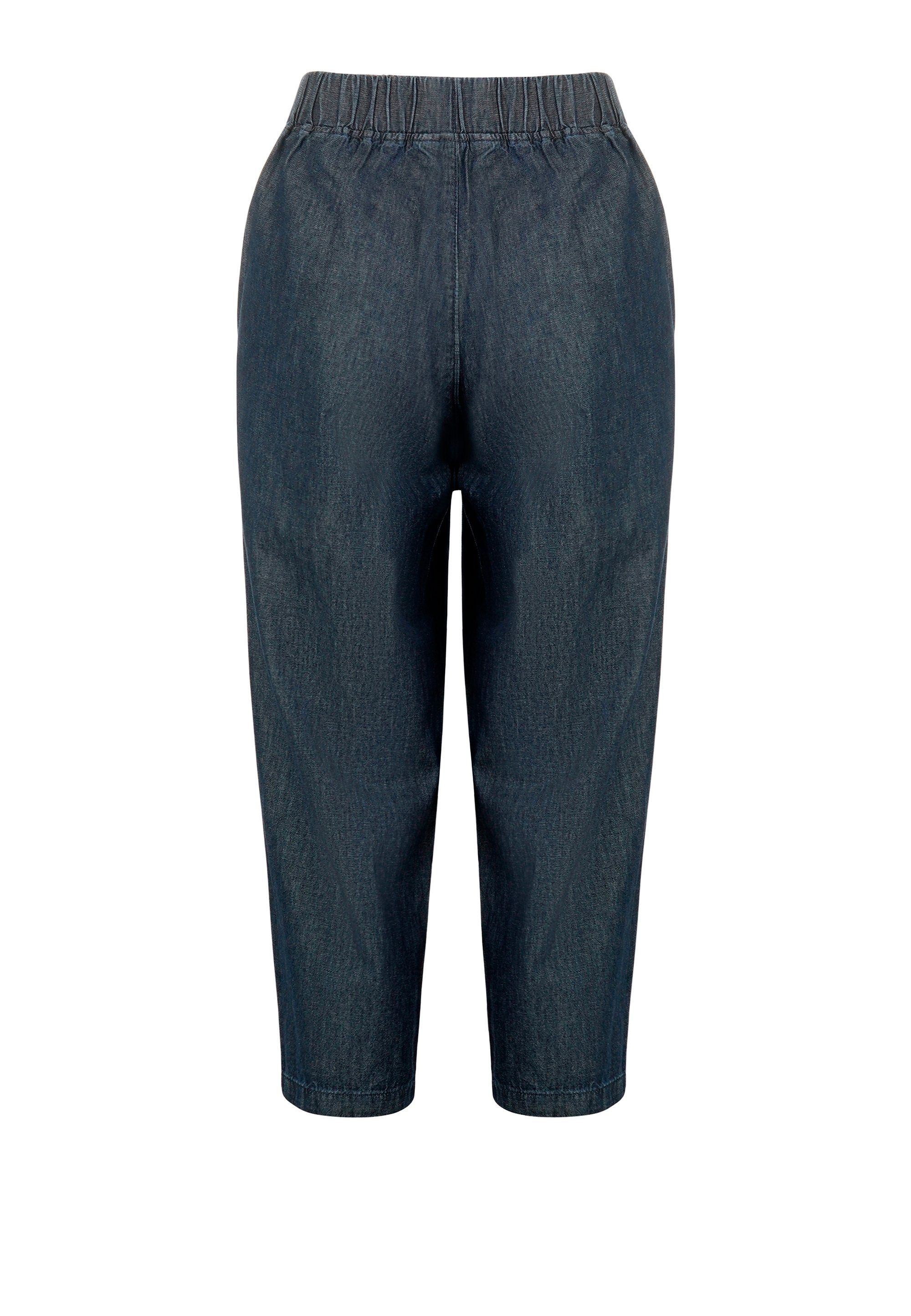 GIORDANO aus 3/4-Hose darkblue-denim Material Audrey leichtem