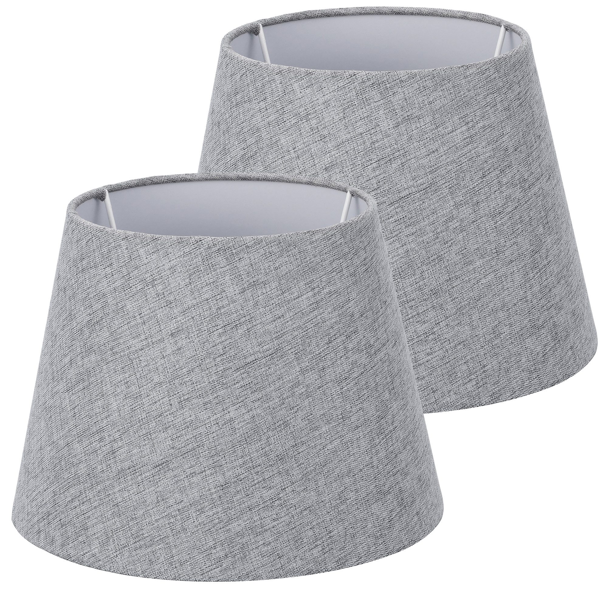 Navaris Lampenschirm 2x Lampenschirm aus Leinen 2er Pack E27 Lampen Schirm günstig online kaufen