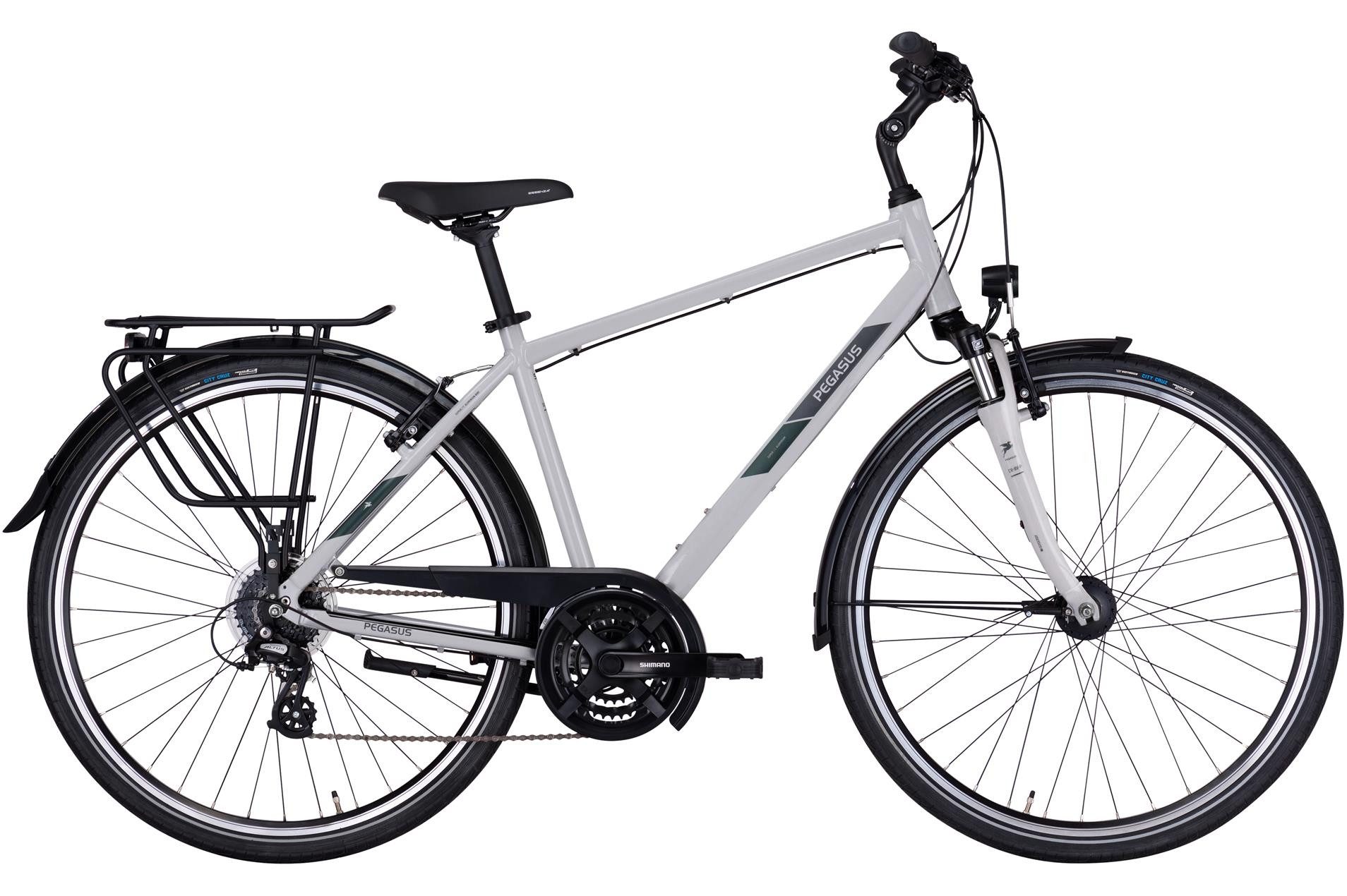 Pegasus Trekkingrad Pegasus Solero SL 24 Herren grau 2026, 24 Gang Shimano Altus RD-M310, Kettenschaltung