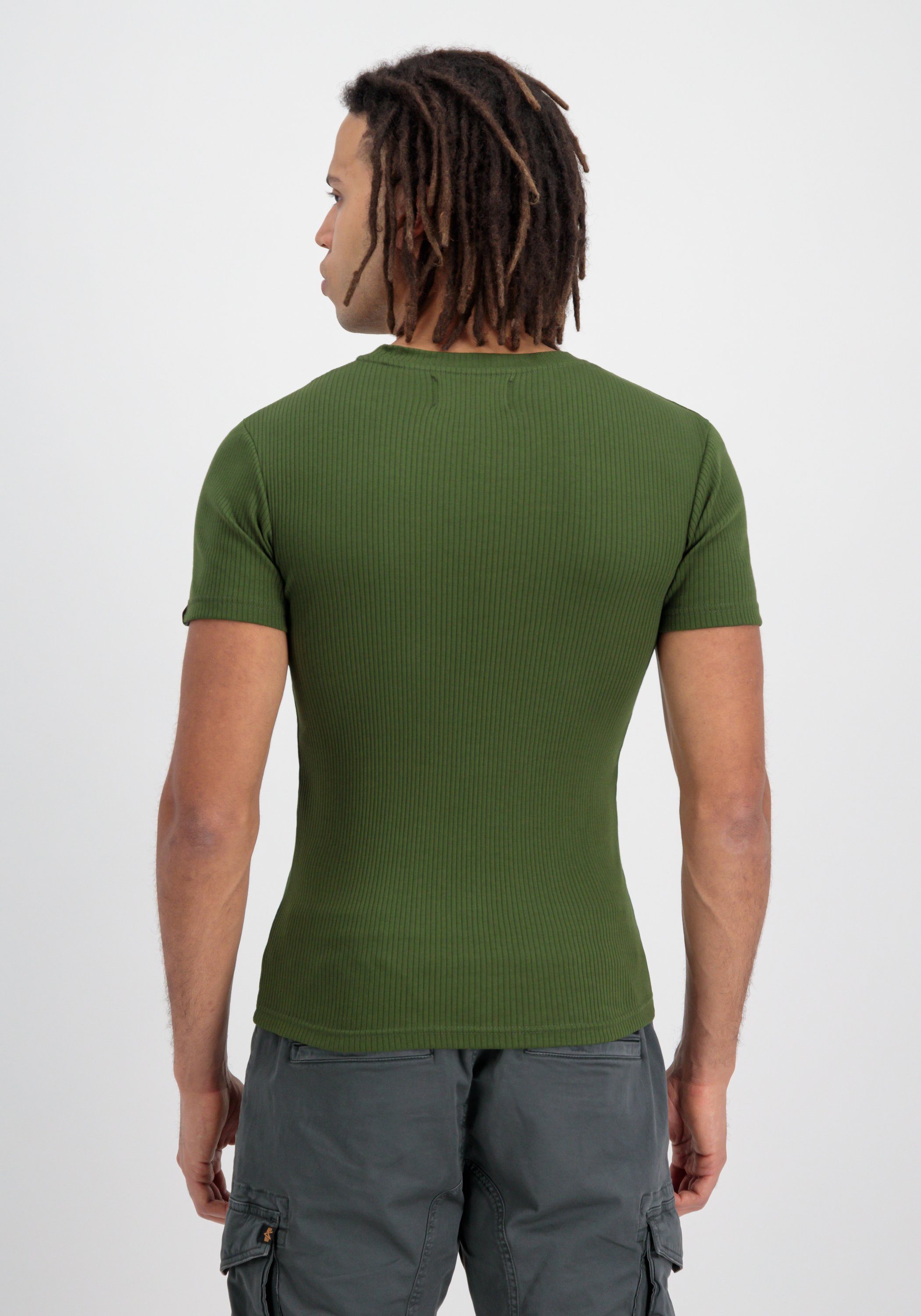 Alpha Industries T-Shirt Industries Men green T dark X-Fit Alpha Rib T-Shirts 