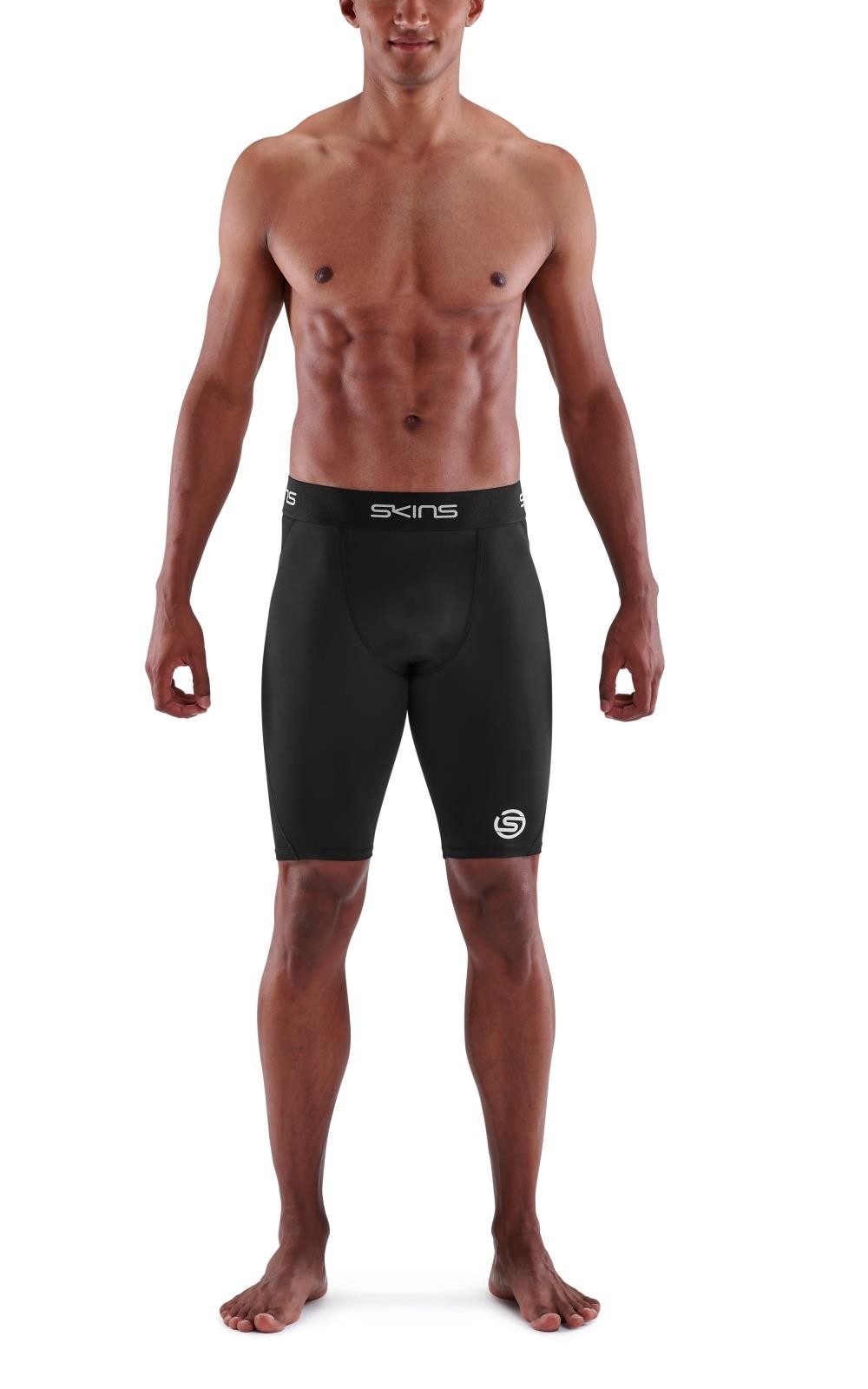 Skins Funktionshose 1-Series Half Tight Short (enganliegend) kurz schwarz Herren