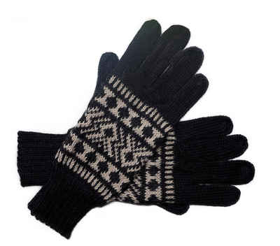 Posh Gear Strickhandschuhe Guantofigura Fingerhandschuhe aus 100% Alpakawolle