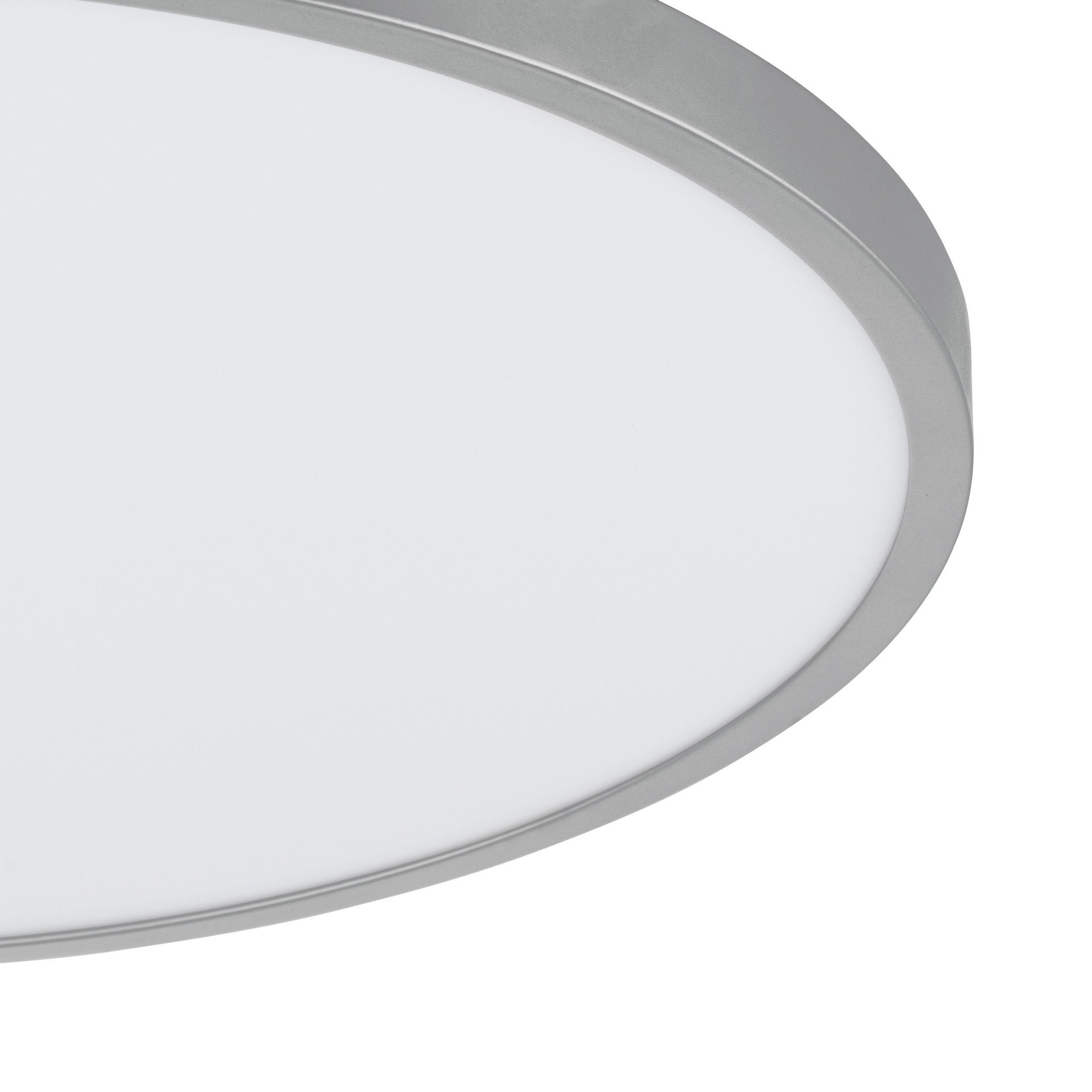 Fueva 60 1, Leuchtmittel inklusive, cm, weiß, Deckenlampe, Silber und Farbe: EGLO Aufbauleuchte warmweiß