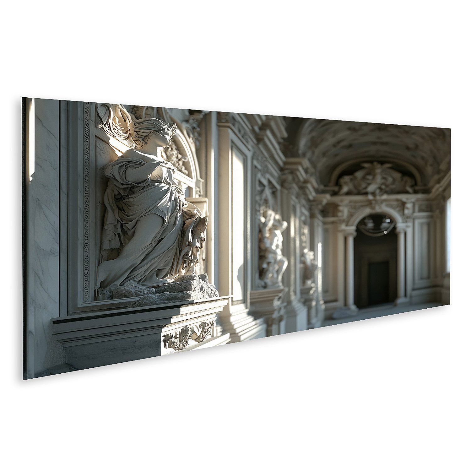 islandburner Leinwandbild, Klassische Marmorstatuen in barocker Architektur