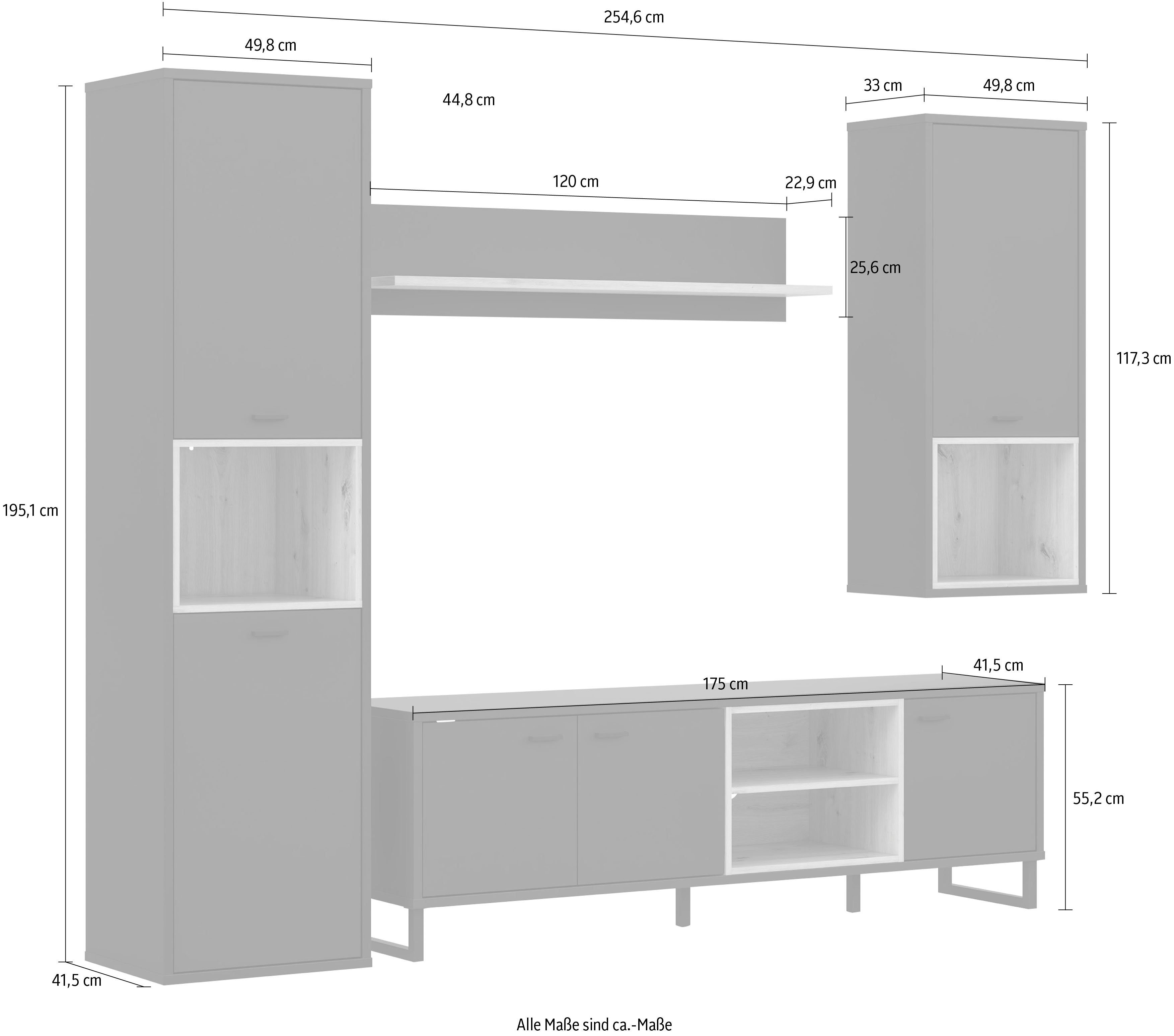 Wohnwand, FORTE (4-St)