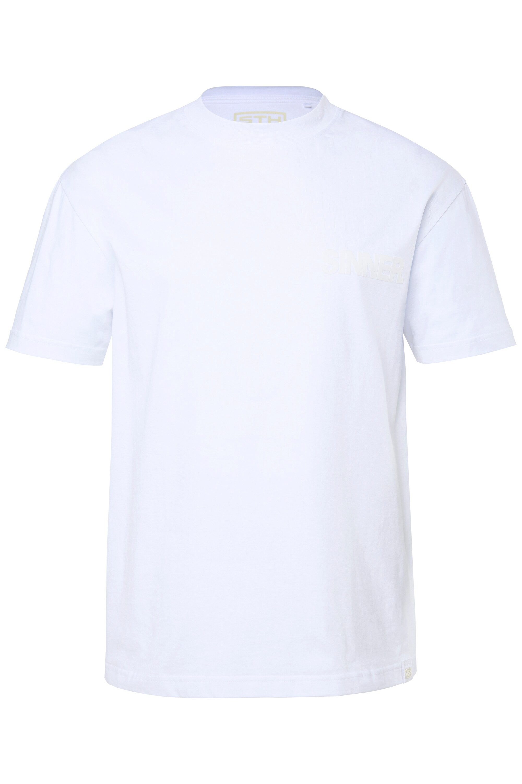 STHUGE T-Shirt T-Shirt Halbarm oversized Flock-Print Rundhals günstig online kaufen