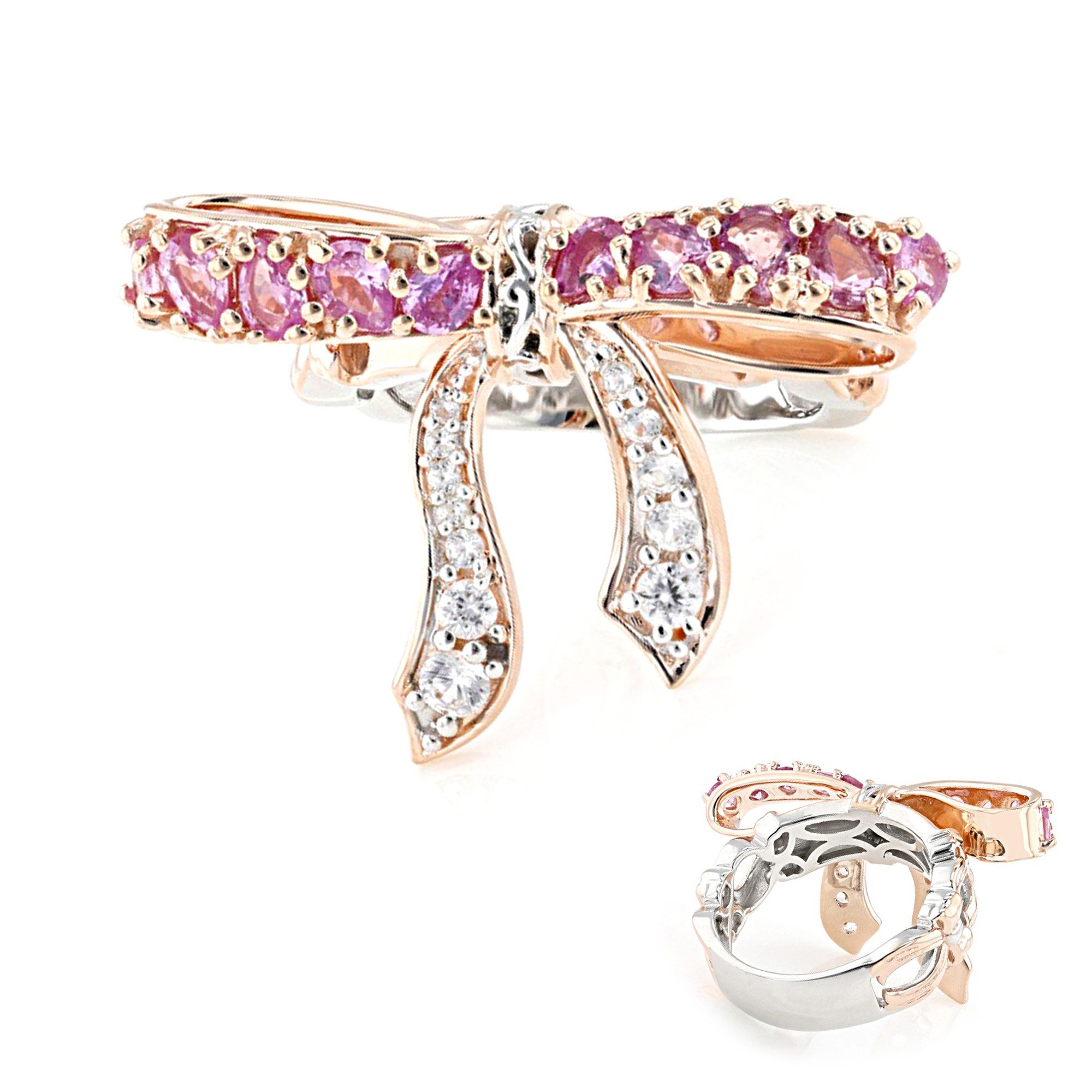 Cavill Silberring Silberring mit rosa Saphir, Madagaskar, 1,773 ct (1-tlg)