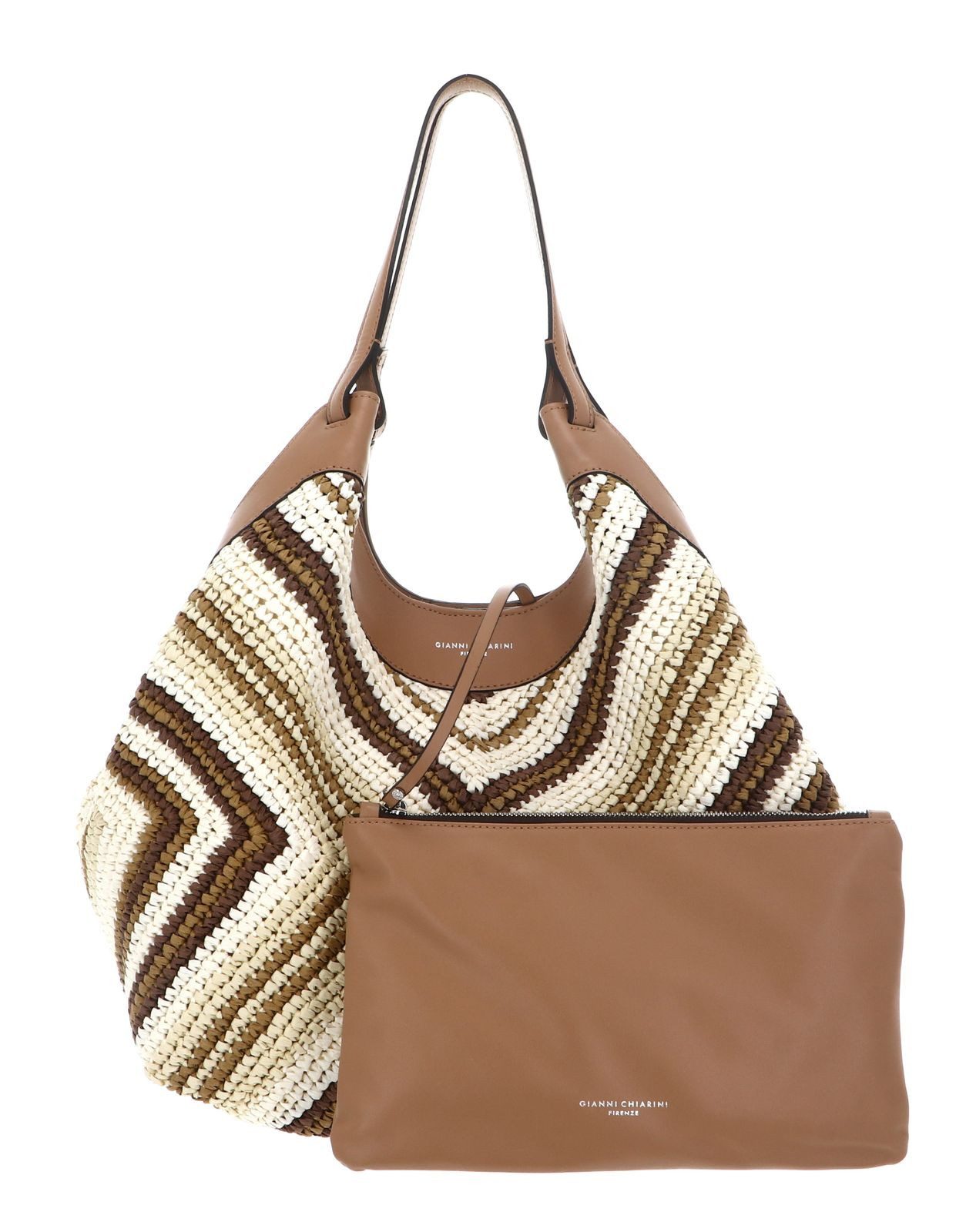 GIANNI CHIARINI Schultertasche Shoulder Bag (Set, 2-tlg), aus echtem Rindsleder