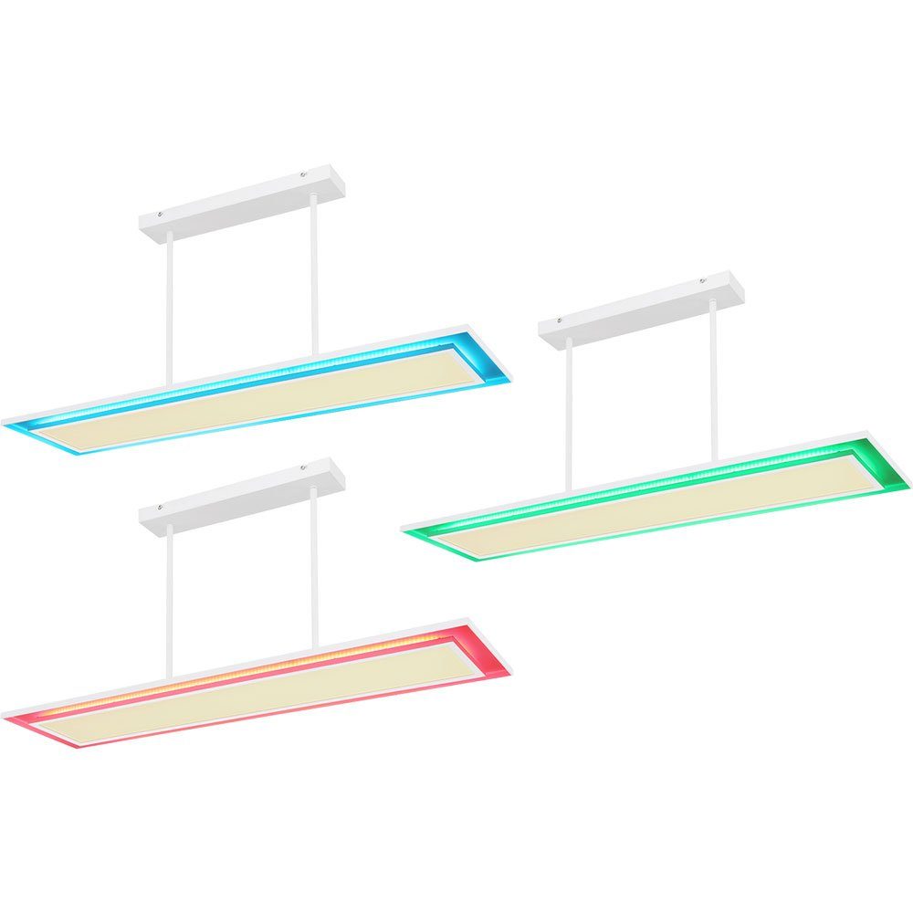 GLOBO LIGHTING LED-Hängeleuchte, LED-Leuchtmittel fest verbaut, Kaltweiß, Warmweiß, Neutralweiß, Tageslichtweiß, Farbwechsel, Hängeleuchte Wohnzimmerlampe dimmbar Fernbedienung CCT RGB Farbwechsel