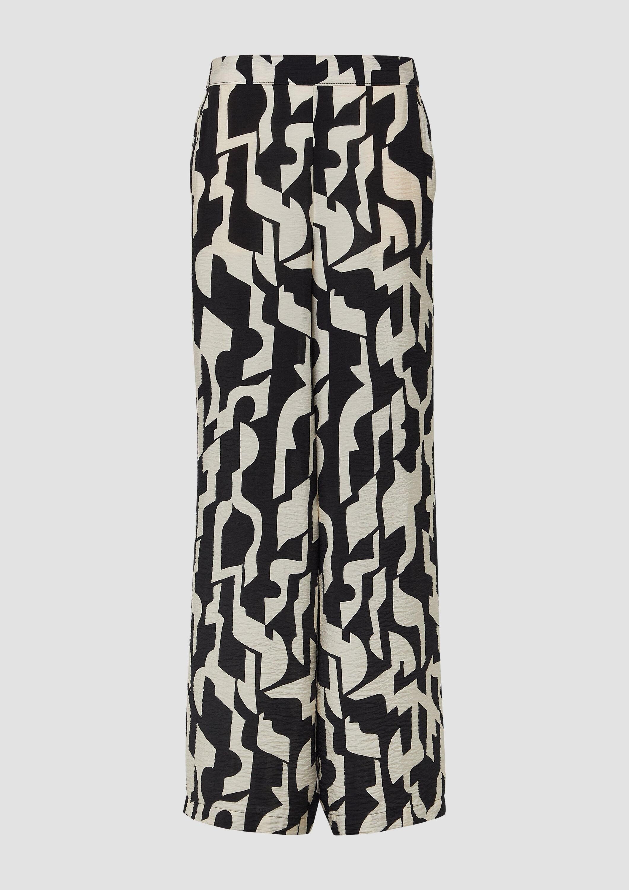 s.Oliver Chinos Hose Wide-Leg-Hose im Loose Fit mit Elastikbund