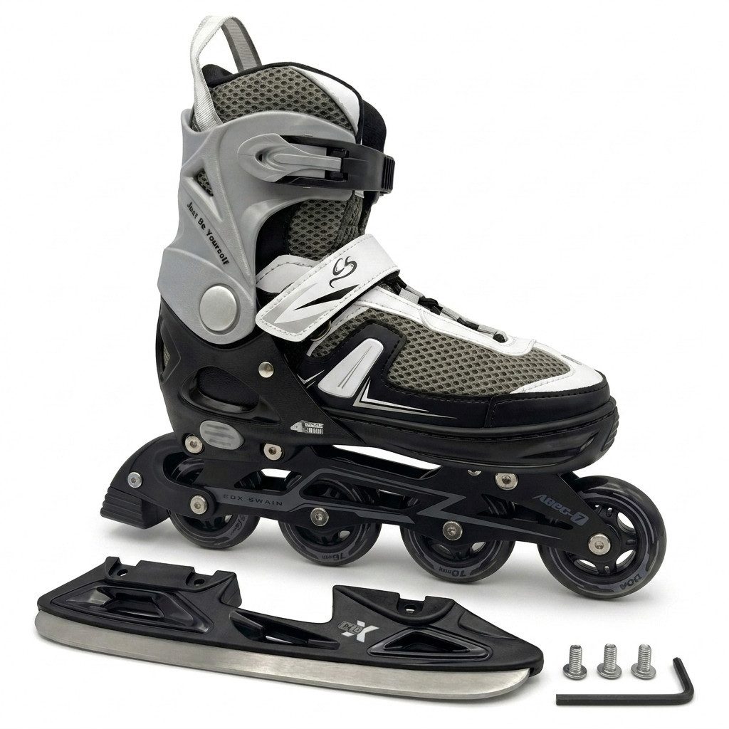 Inlineskates Cox Swain Push 2in1 Inliner & Schlittschuhe XL 43-46