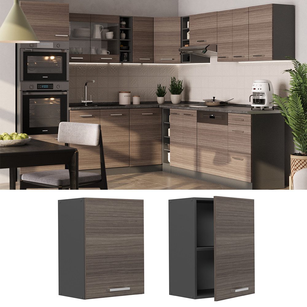 Vicco Hängeschrank R-Line, Edelgrau/Anthrazit, 45 cm günstig online kaufen
