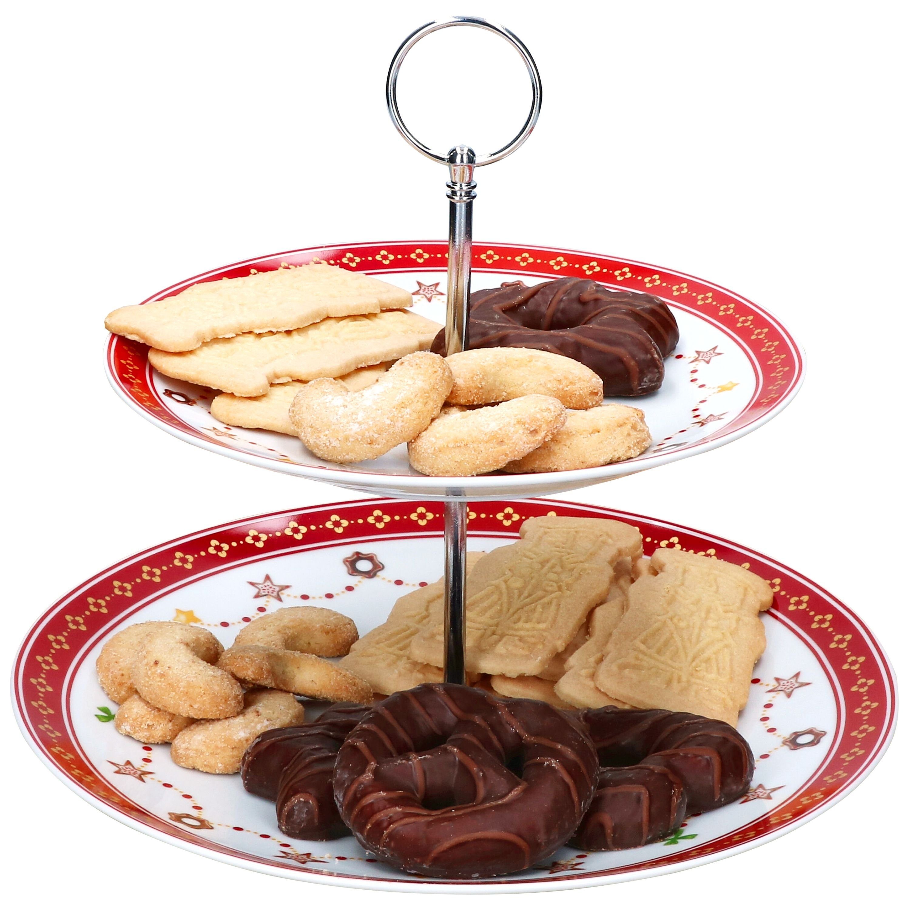 MamboCat Etagere Weihnachtstraum Etagere Porzellan 2-stöckig Ø27cm Подносы, Porzellan