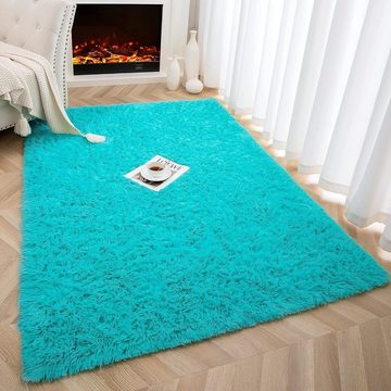 Hochflor-Teppich 1 Stück Super weicher Shag-Teppich, flauschiger Plüsch-Teppich, Caterize