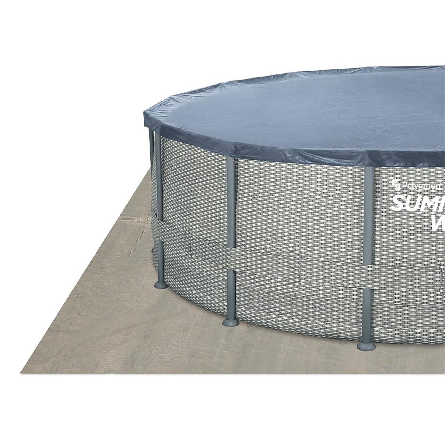 SUMMER WAVES Framepool TW75-P4D01648B Frame Elite Pool Natural Rattan 488x122cm