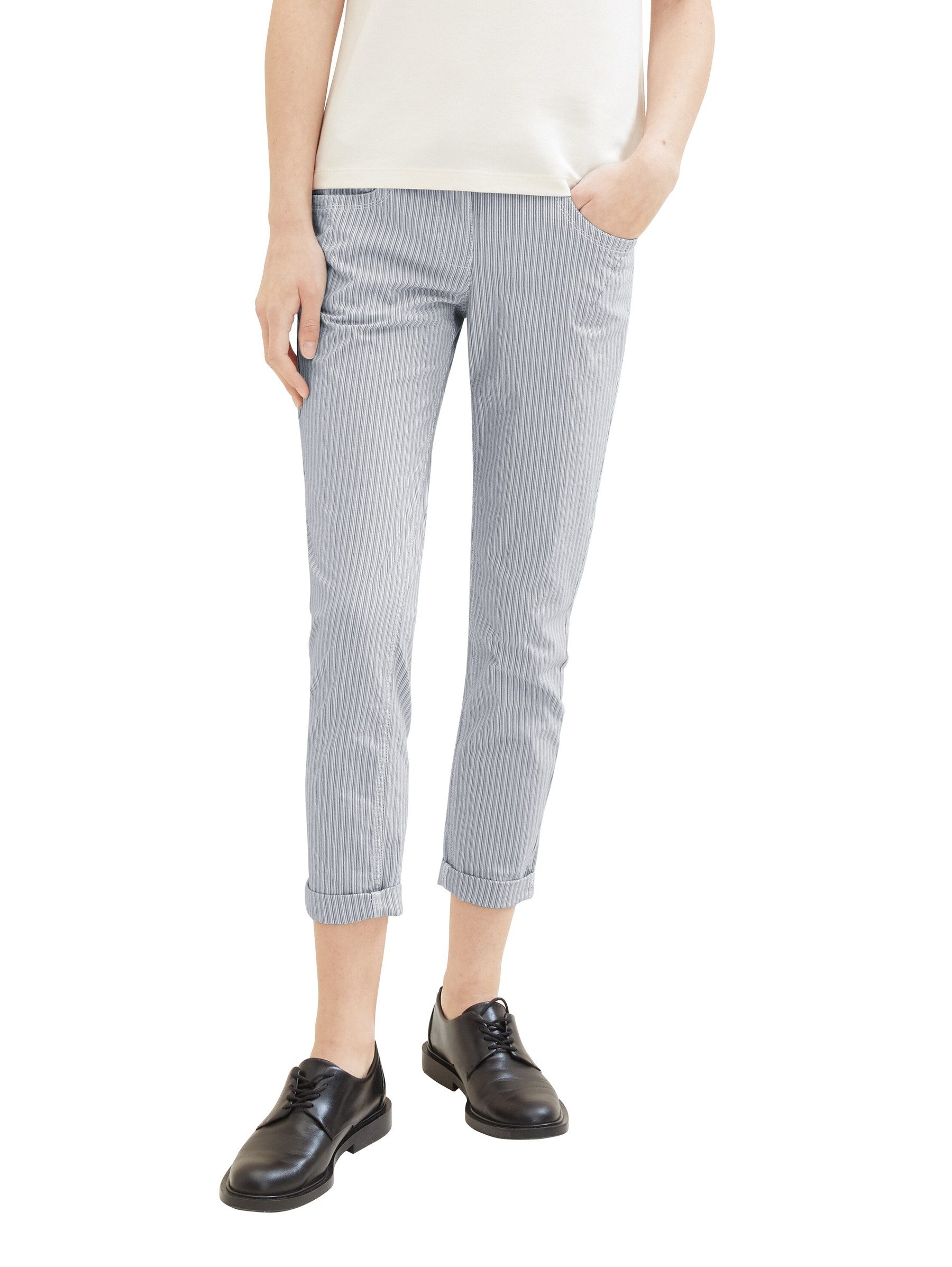 TOM TAILOR Stoffhose Cropped Relaxed Stoffhose Tapered Relaxed Hose